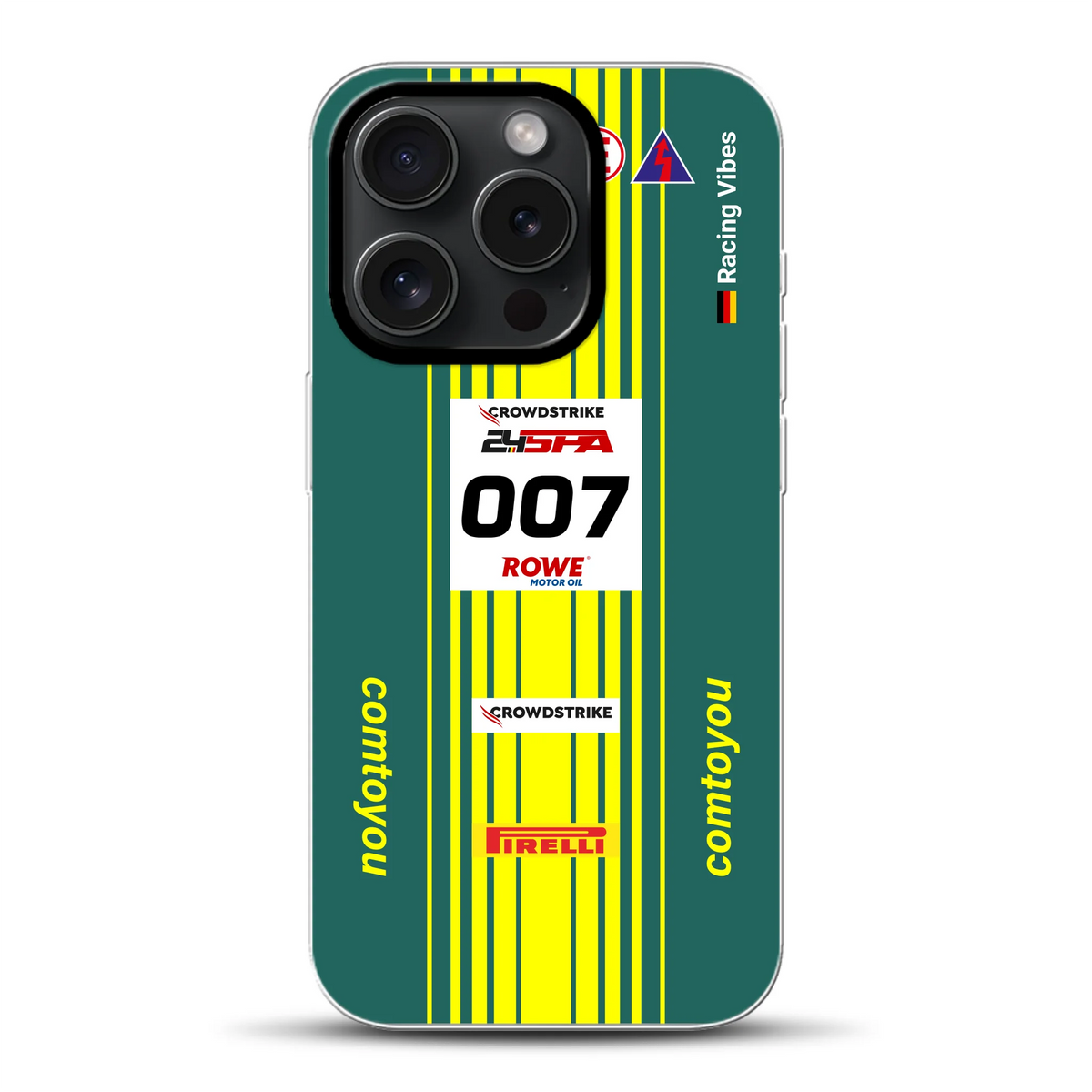 Vantage AMR GT3 Evo #007 Livery - Cover ibrida personalizzata con MagSafe
