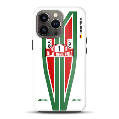 Lancia Stratos Alitalia 1977 Livery - Custodia premium personalizzata per iPhone