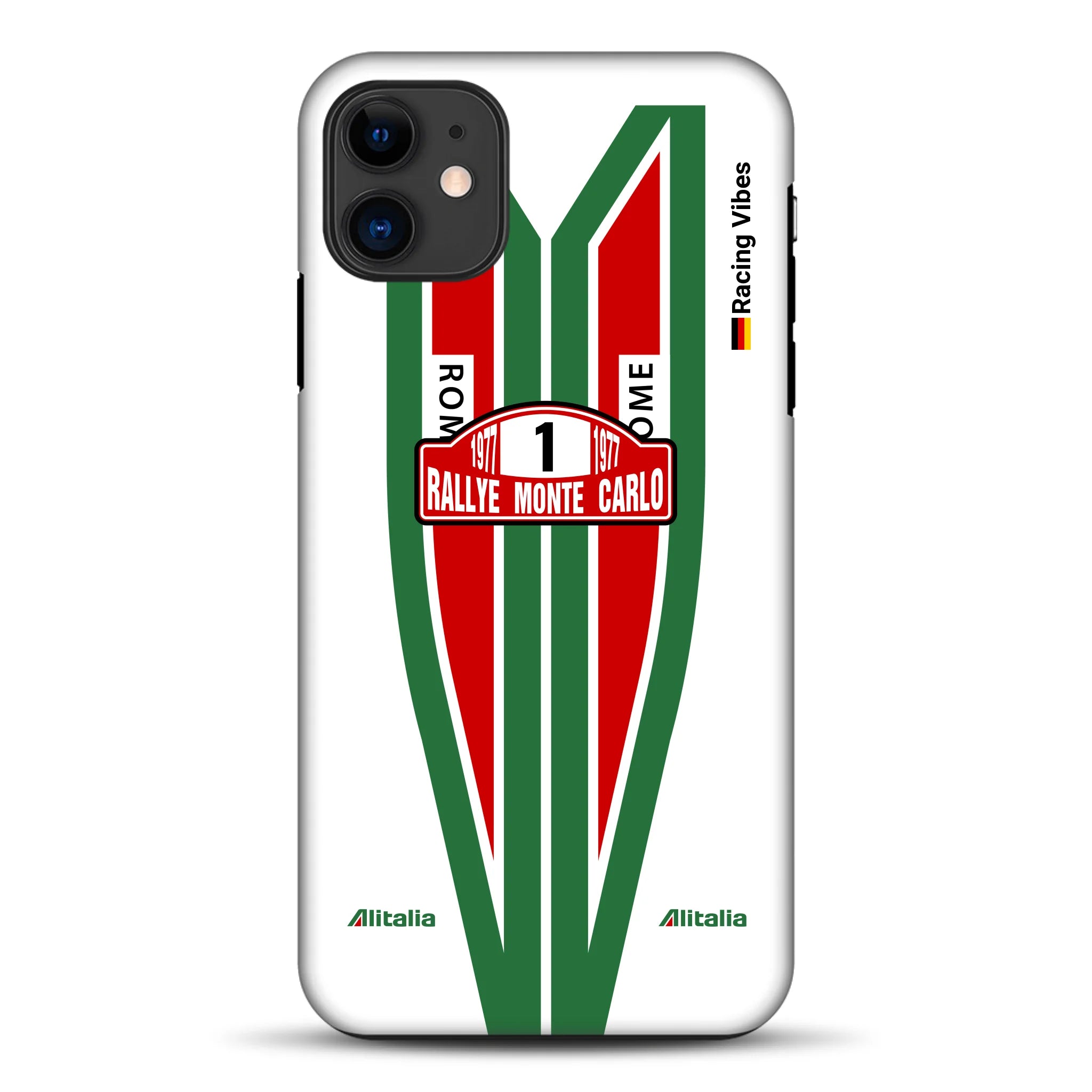 Lancia Stratos Alitalia 1977 Livery - Custodia premium personalizzata per iPhone