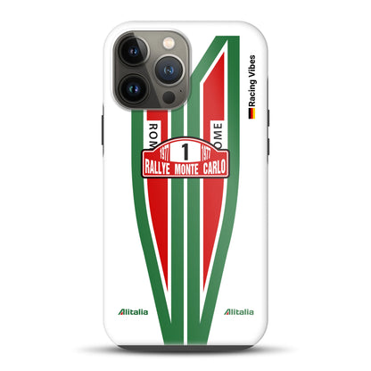 Lancia Stratos Alitalia 1977 Livery - Custodia premium personalizzata per iPhone