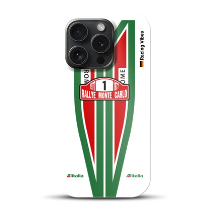Lancia Stratos Alitalia 1977 Livery - Custodia premium personalizzata per iPhone