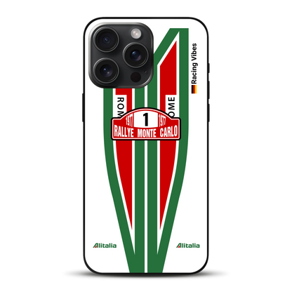 Lancia Stratos Alitalia 1977 Livery - Housse de téléphone portable personnalisée pour iPhone