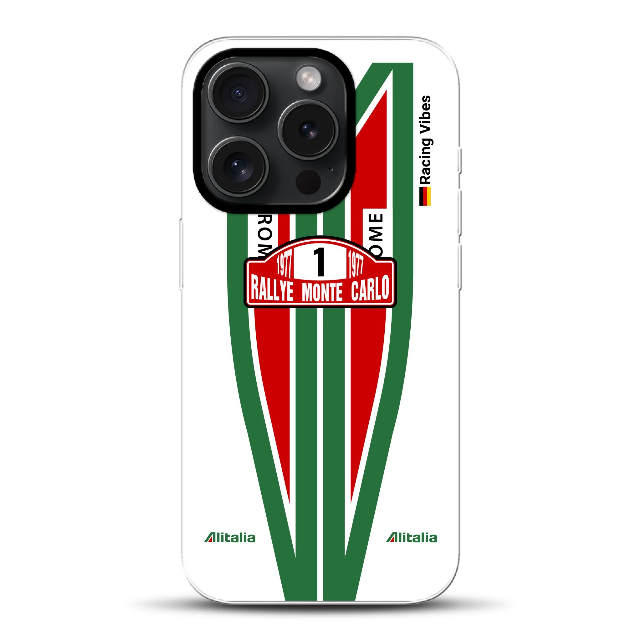 Lancia Stratos Alitalia 1977 Livery - Housse de téléphone portable personnalisée pour iPhone