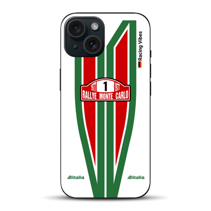 Lancia Stratos Alitalia 1977 Livery - Housse de téléphone portable personnalisée pour iPhone