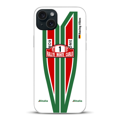 Lancia Stratos Alitalia 1977 Livery - Housse de téléphone portable personnalisée pour iPhone