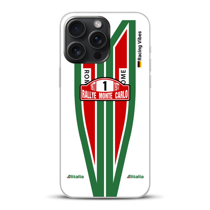 Lancia Stratos Alitalia 1977 Livery - Housse de téléphone portable personnalisée pour iPhone