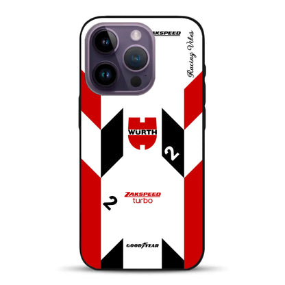 Ford Capri Turbo Gruppe 5 DRM 1980 & 1981 Klaus Ludwig Champion Livery - Custodia per cellulare personalizzata per iPhone