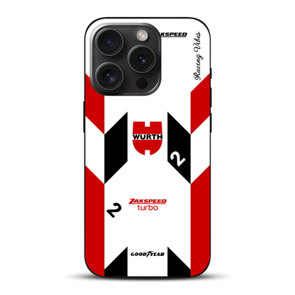 Ford Capri Turbo Gruppe 5 DRM 1980 & 1981 Klaus Ludwig Champion Livery - Custodia per cellulare personalizzata per iPhone