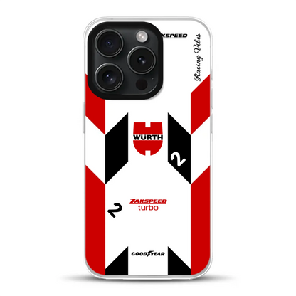 Ford Capri Turbo Gruppe 5 DRM 1980 & 1981 Klaus Ludwig Champion Livery - Custodia per cellulare personalizzata per iPhone