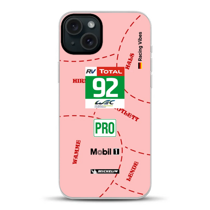 Pink Pig Porsche RSR Livery - Individuelle Hybrid Hülle mit MagSafe