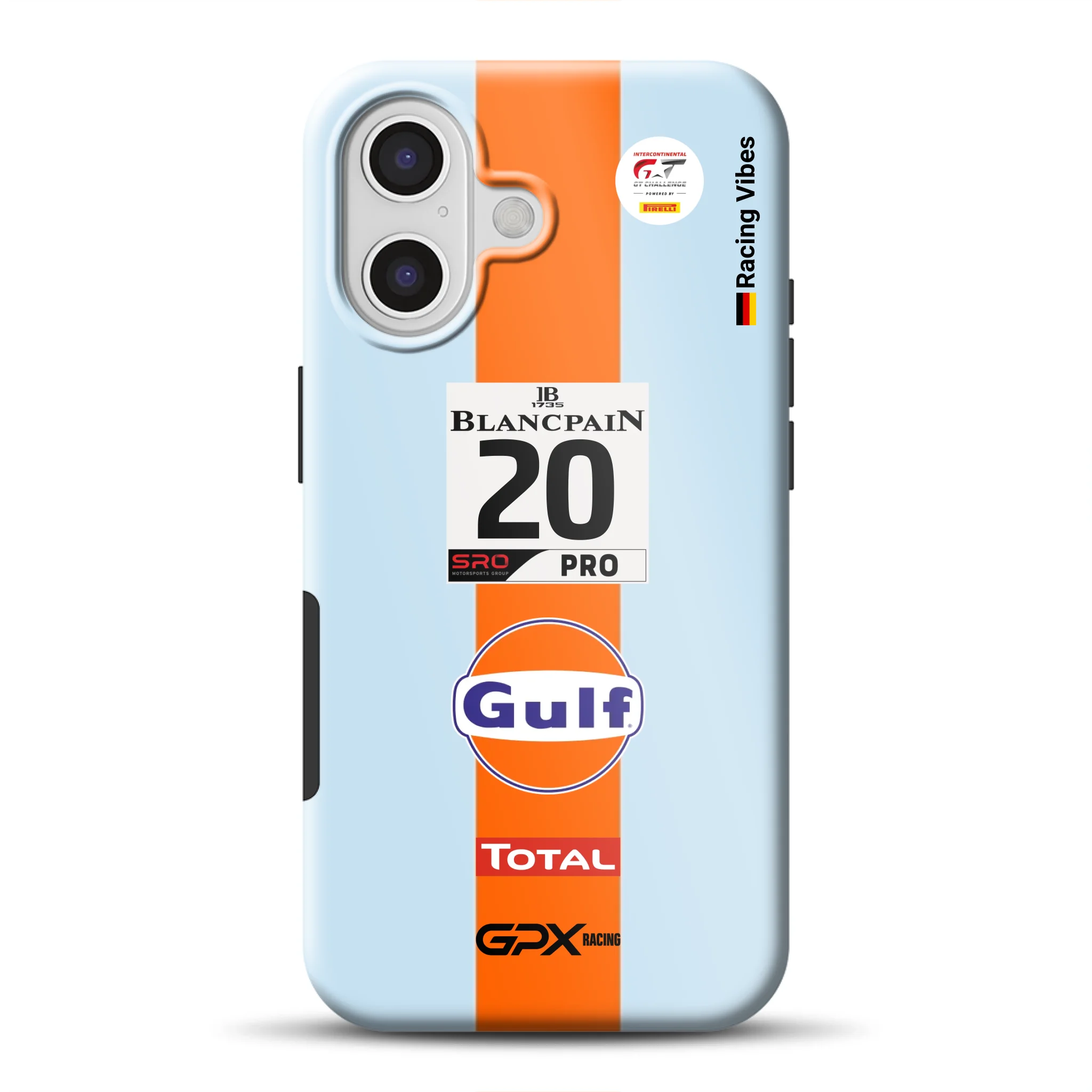 Gulf Porsche GT Livery - Individuelle Premium Hülle für iPhone