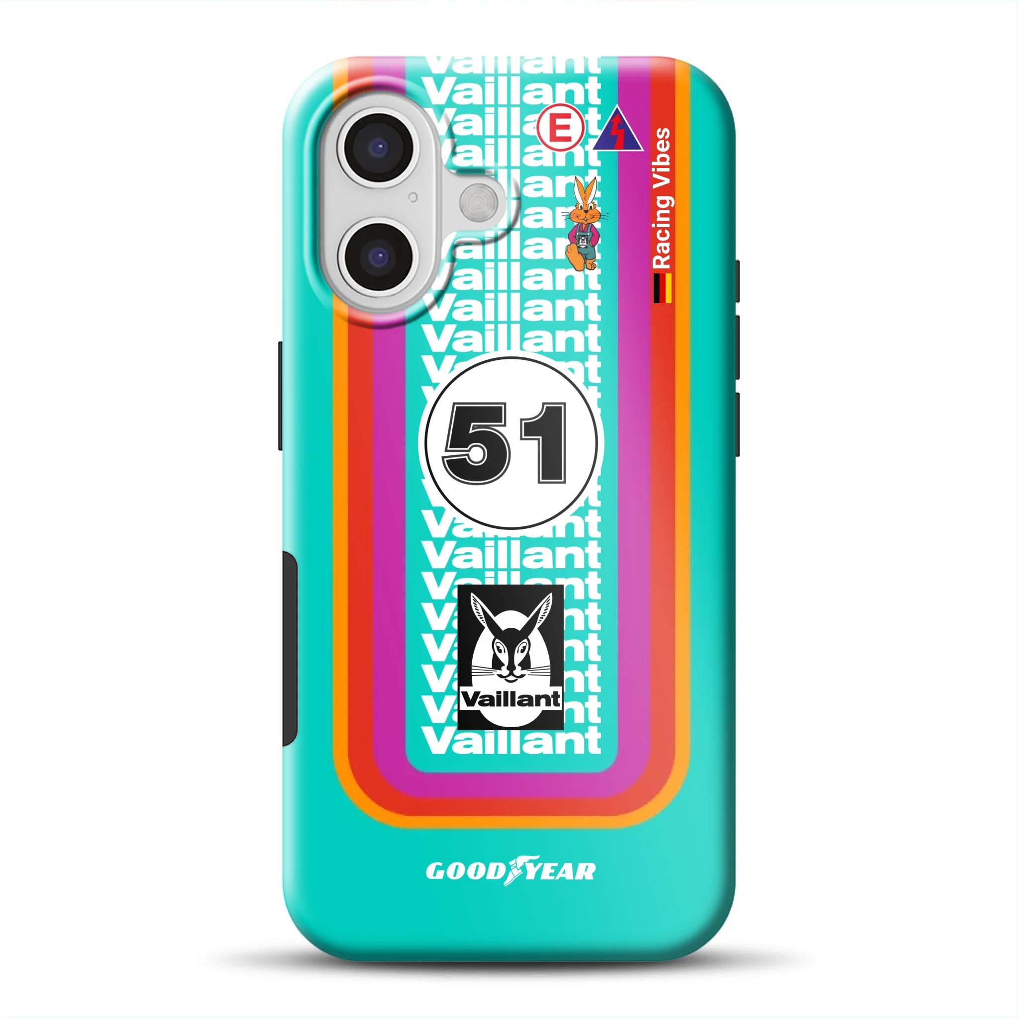 Porsche 935 K3 Vaillant Kremer Racing 1977 Livery - Custodia premium personalizzata per iPhone