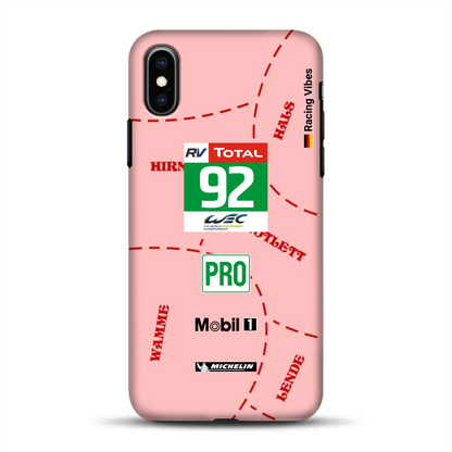 Pink Pig Porsche RSR Livery – Custodia premium personalizzata per iPhone