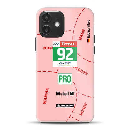 Pink Pig Porsche RSR Livery – Custodia premium personalizzata per iPhone