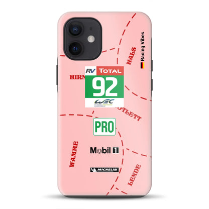 Pink Pig Porsche RSR Livery – Custodia premium personalizzata per iPhone