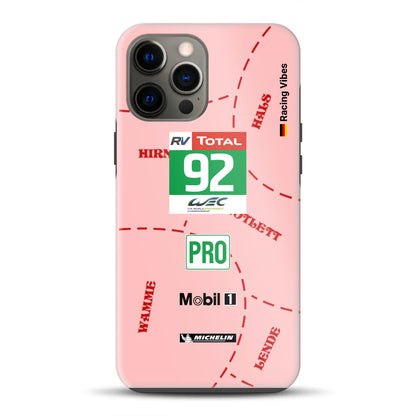 Pink Pig Porsche RSR Livery – Custodia premium personalizzata per iPhone