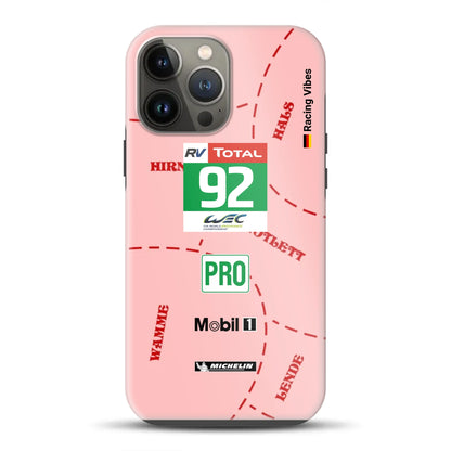 Pink Pig Porsche RSR Livery – Custodia premium personalizzata per iPhone