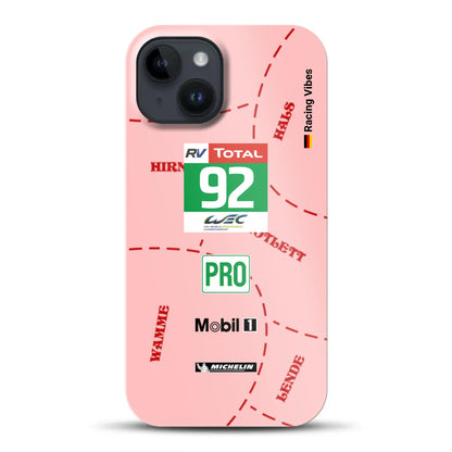 Pink Pig Porsche RSR Livery – Custodia premium personalizzata per iPhone
