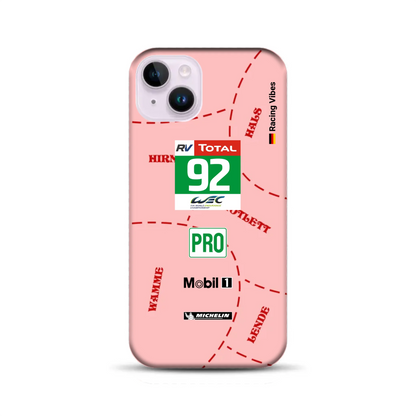 Pink Pig Porsche RSR Livery – Custodia premium personalizzata per iPhone