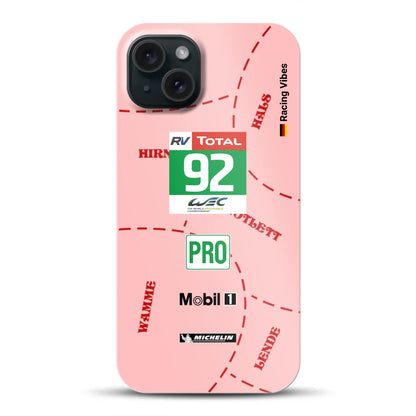 Pink Pig Porsche RSR Livery – Custodia premium personalizzata per iPhone