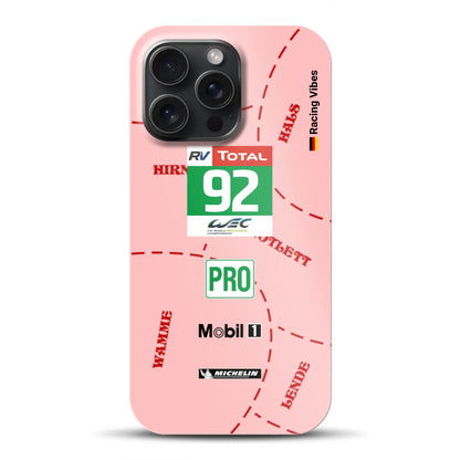 Pink Pig Porsche RSR Livery – Custodia premium personalizzata per iPhone