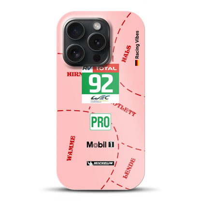 Pink Pig Porsche RSR Livery – Custodia premium personalizzata per iPhone