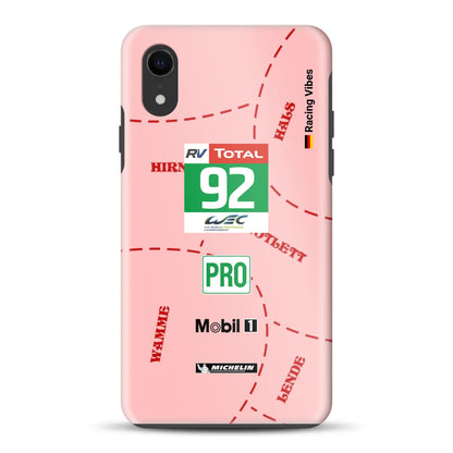 Pink Pig Porsche RSR Livery – Custodia premium personalizzata per iPhone