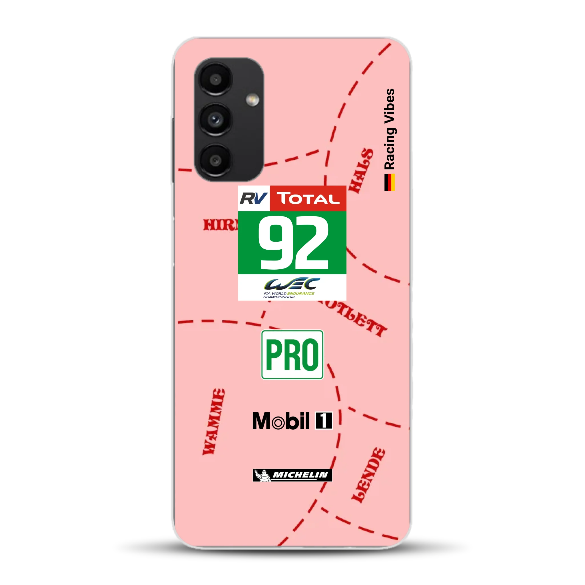 Pink Pig Porsche RSR Livery - Personnalisé coque pour Samsung