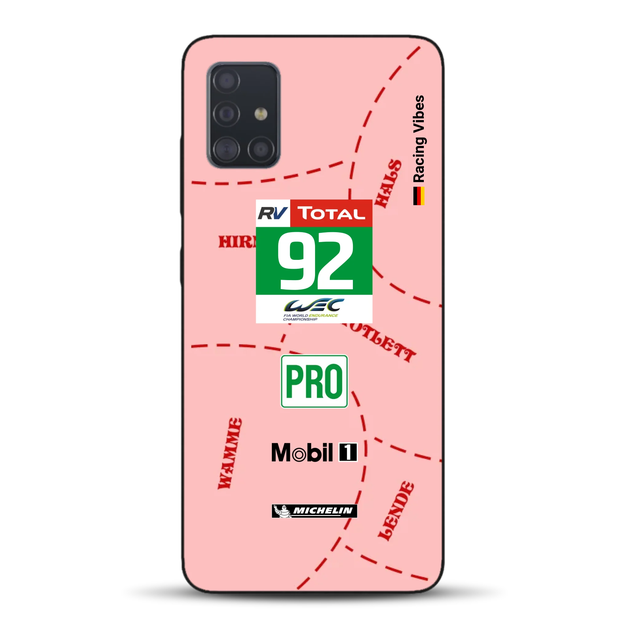 Pink Pig Porsche RSR Livery - Custodia per cellulare personalizzata per Samsung