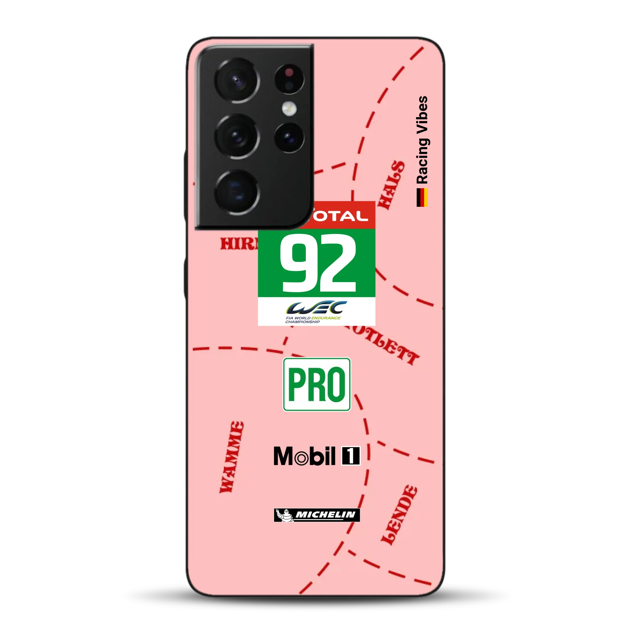 Pink Pig Porsche RSR Livery - Custodia per cellulare personalizzata per Samsung