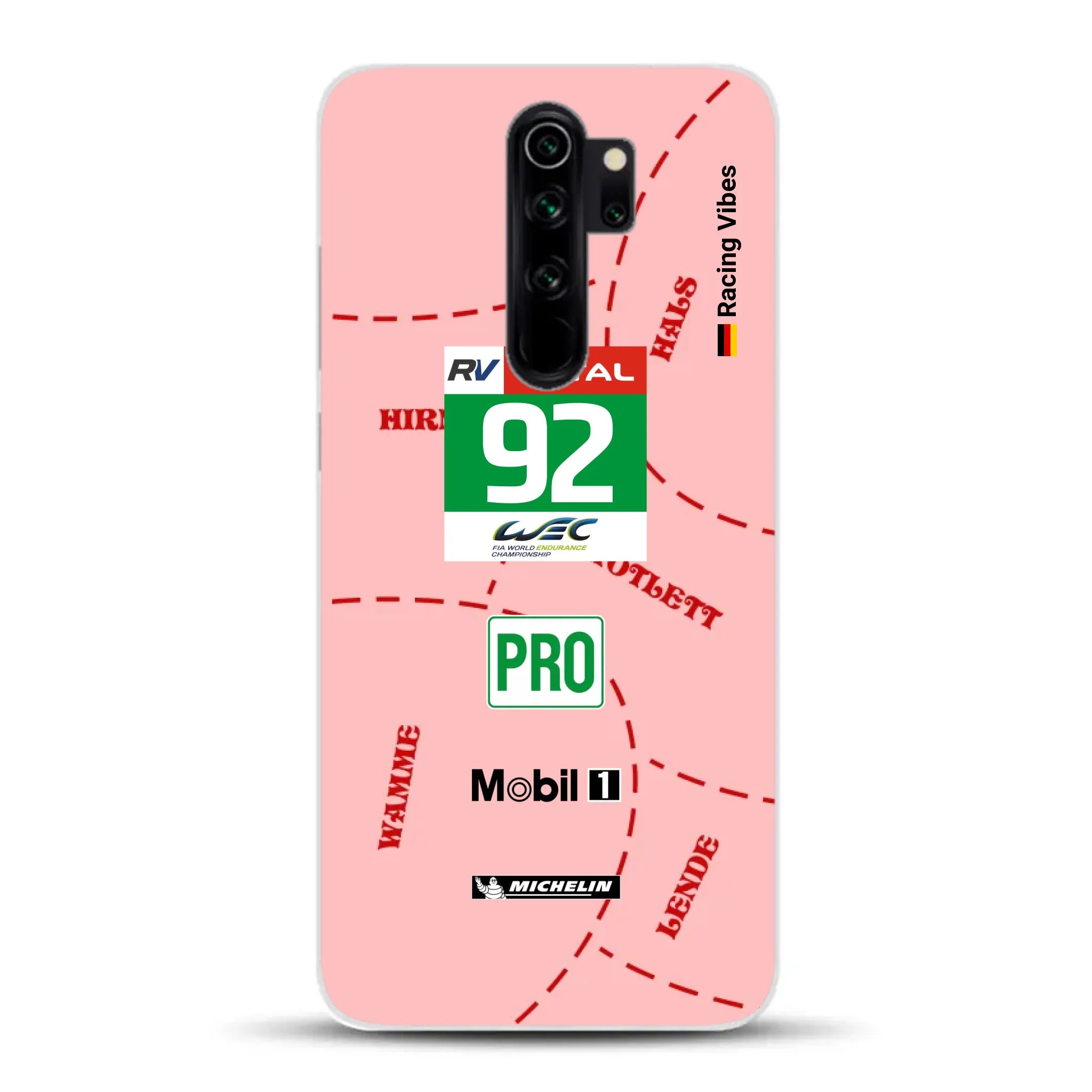 Pink Pig Porsche RSR Livery - Custom phone case for Xiaomi