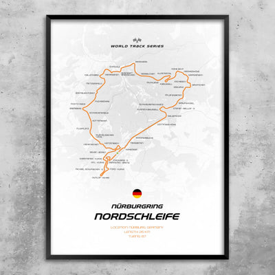 Poster von Nürburgring Nordschleife - Black edition