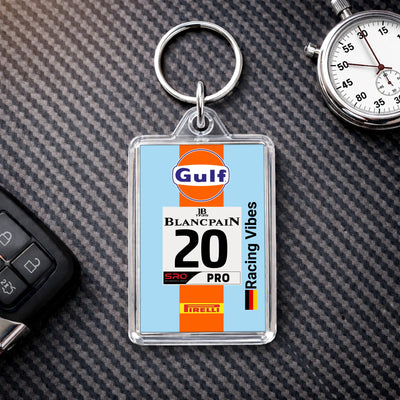 Gulf Porsche GT Livery - Individueller Schlüsselanhänger