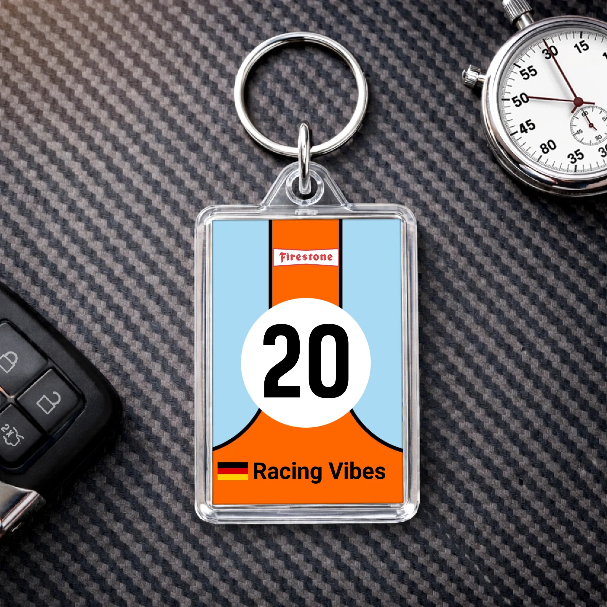 917K #20 Gulf 24h LM 1970 Livery - Personalized keyring