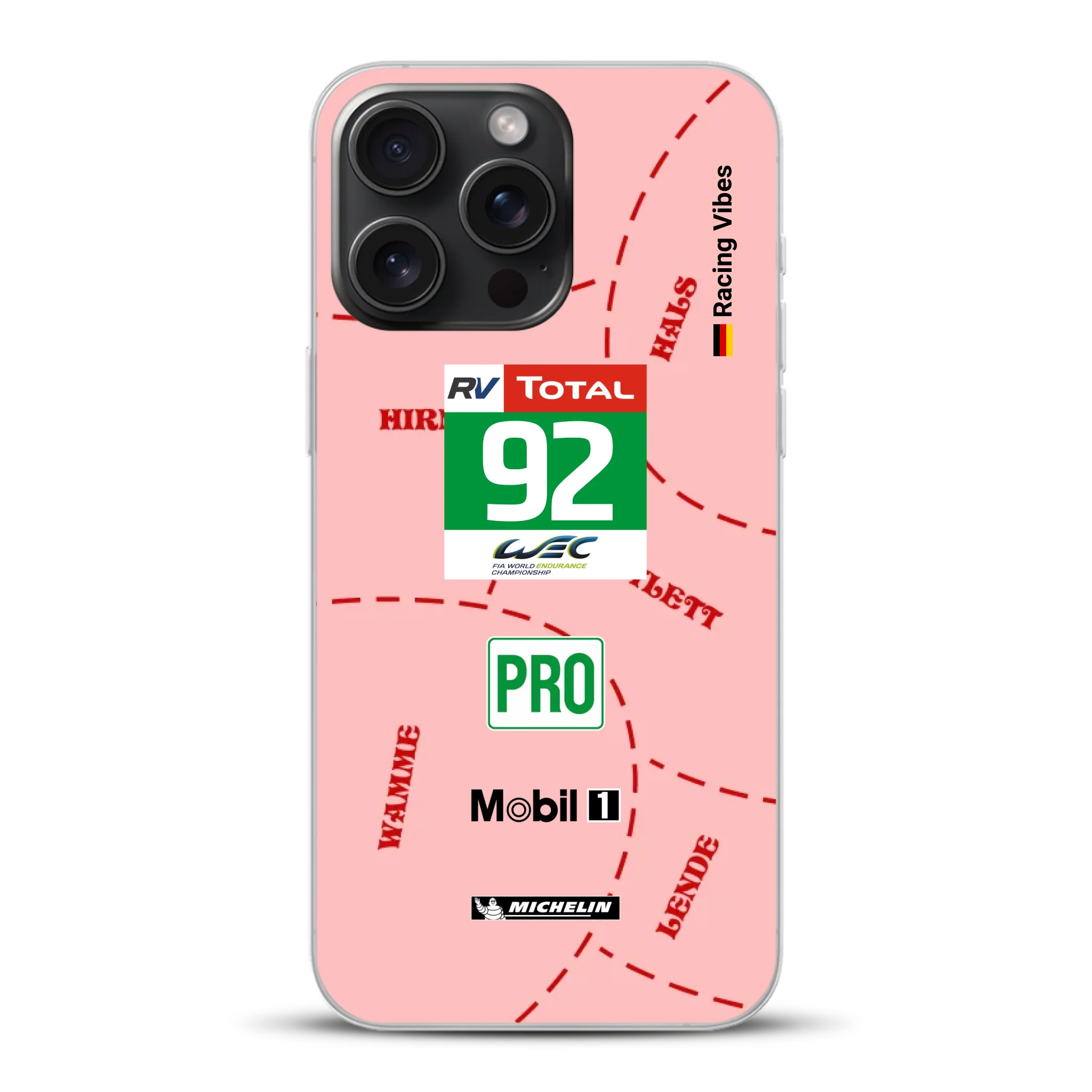 Pink Pig Porsche RSR Livery - Custom phone case for iPhone