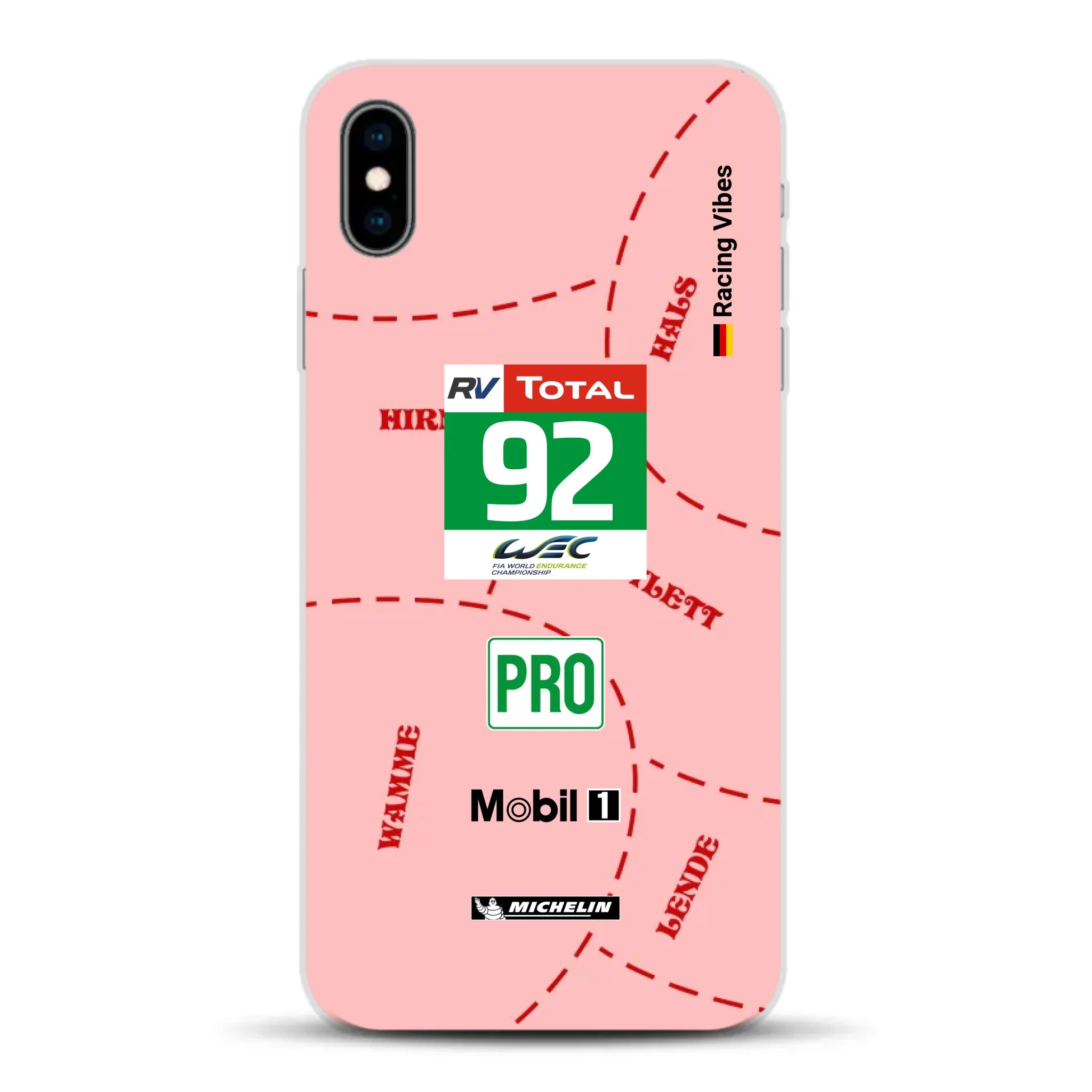 Pink Pig Porsche RSR Livery - Custom phone case for iPhone