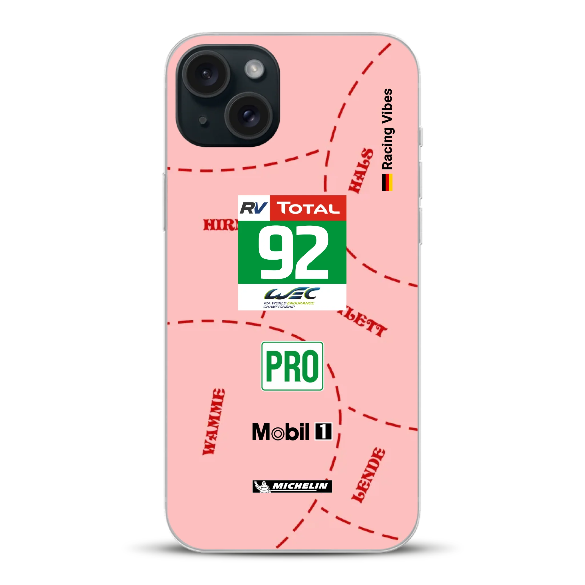 Pink Pig Porsche RSR Livery - Custom phone case for iPhone