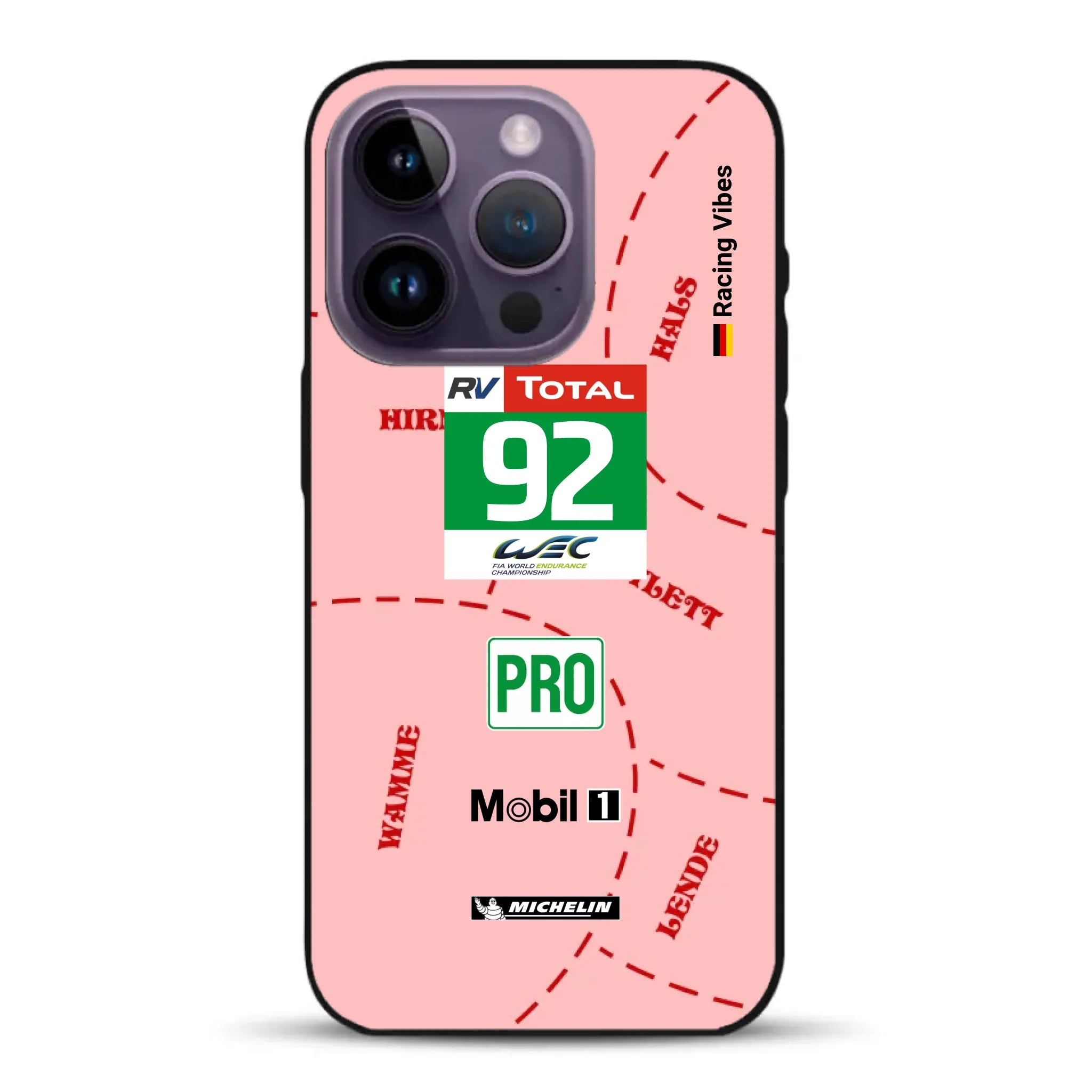 Pink Pig Porsche RSR Livery - Custom phone case for iPhone