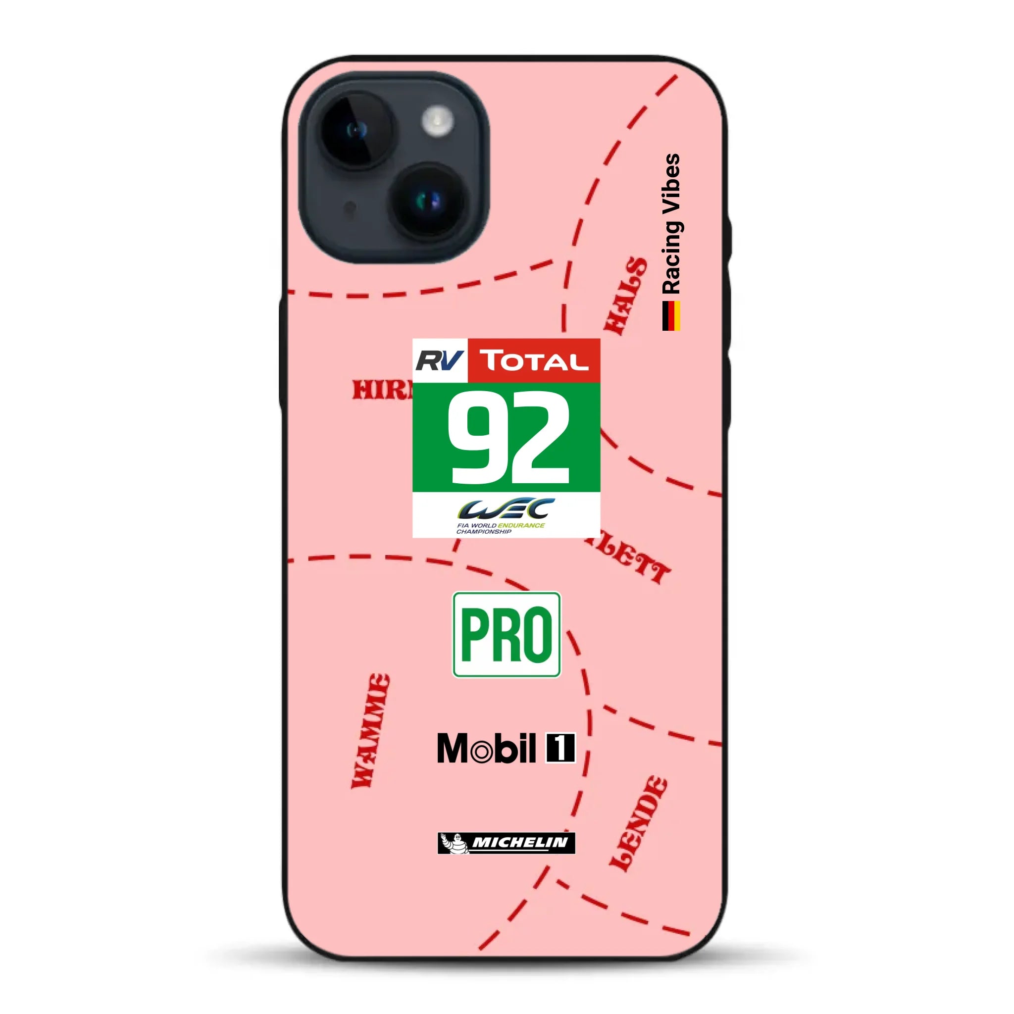 Pink Pig Porsche RSR Livery - Custom phone case for iPhone