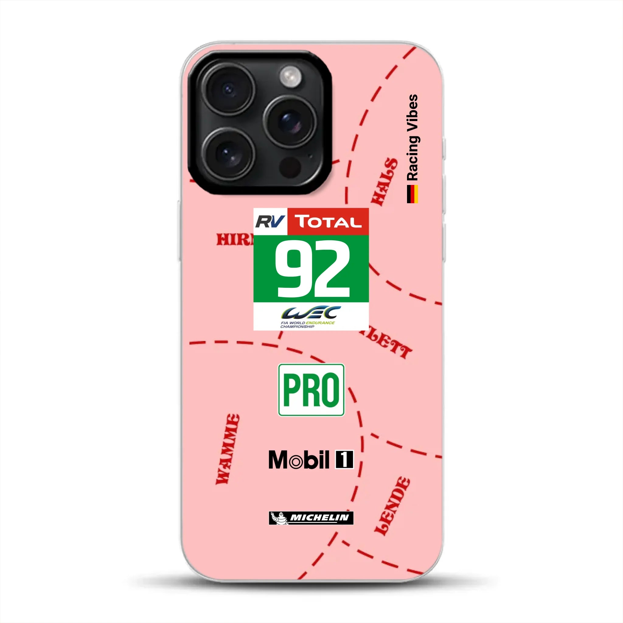 Pink Pig Porsche RSR Livery - Custom phone case for iPhone