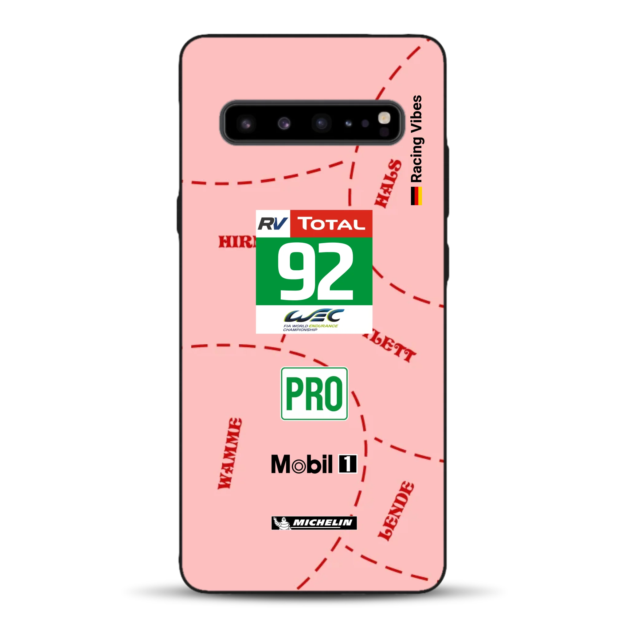 Pink Pig Porsche RSR Livery - Custodia per cellulare personalizzata per Samsung