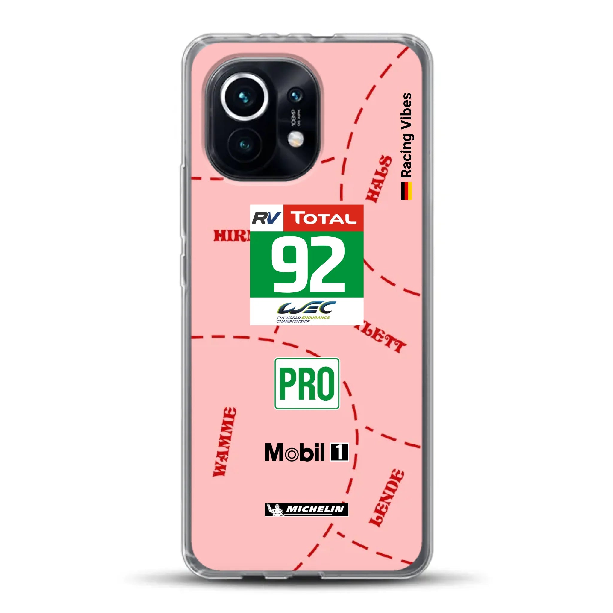 Pink Pig Porsche RSR Livery - Custodia per cellulare personalizzata per Xiaomi