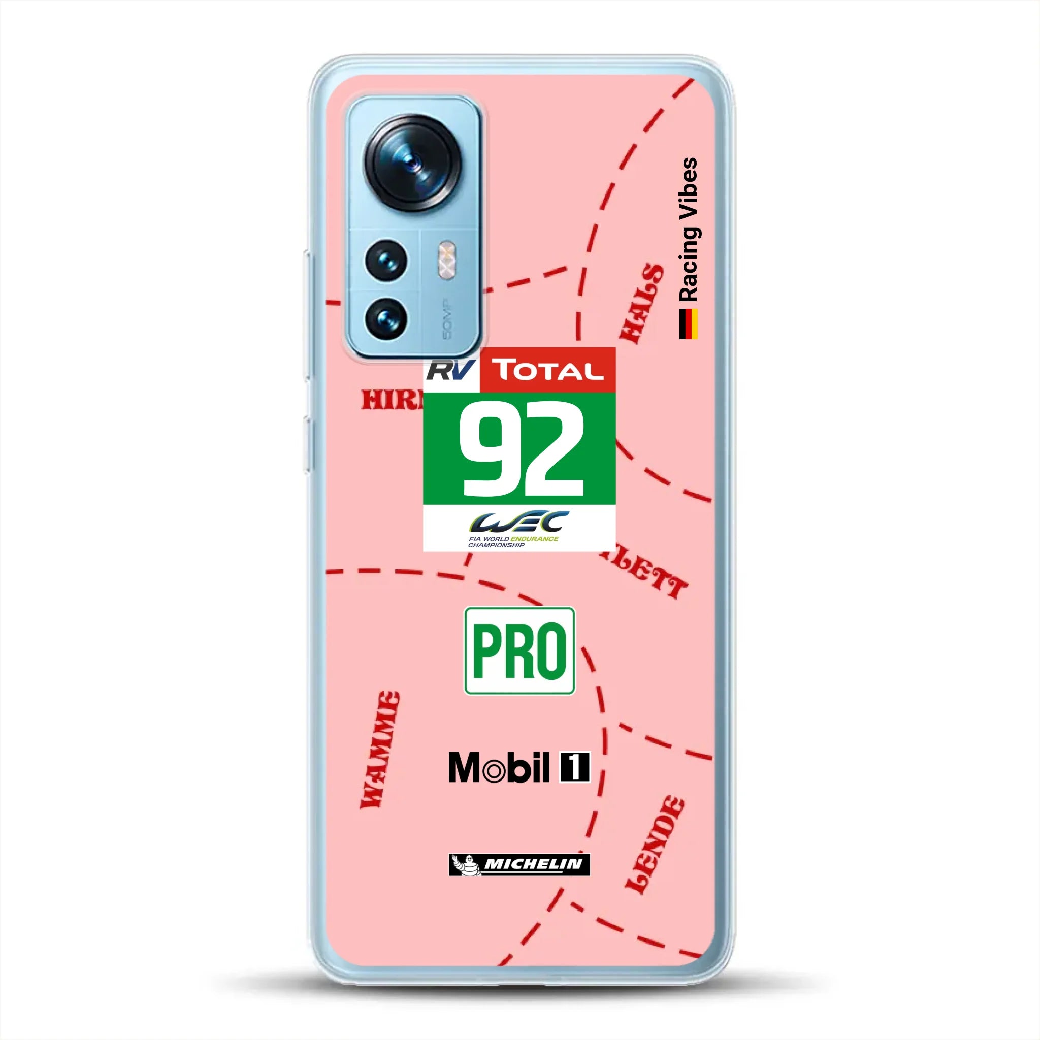 Pink Pig Porsche RSR Livery - Custodia per cellulare personalizzata per Xiaomi