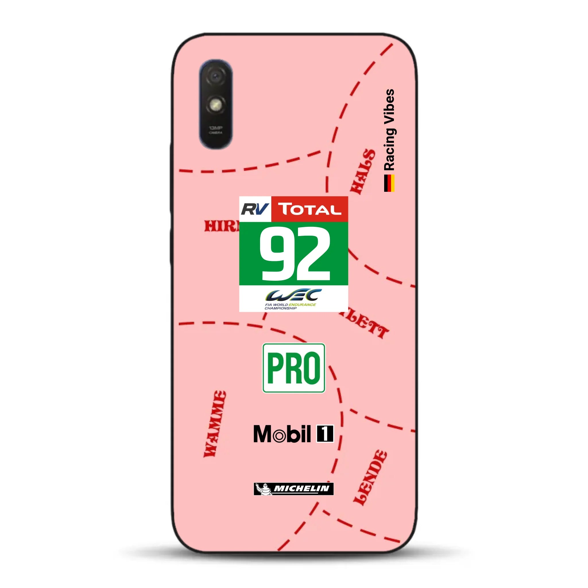 Pink Pig Porsche RSR Livery - Custodia per cellulare personalizzata per Xiaomi