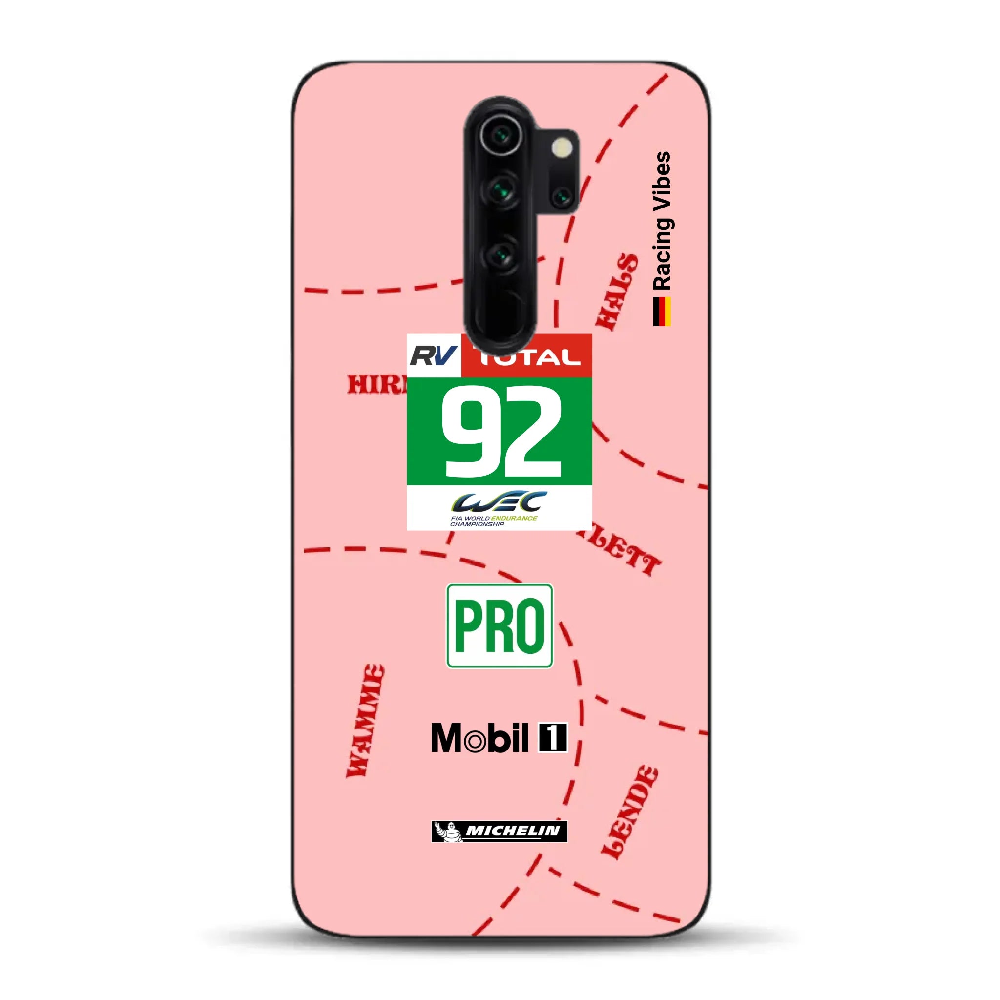 Pink Pig Porsche RSR Livery - Custodia per cellulare personalizzata per Xiaomi