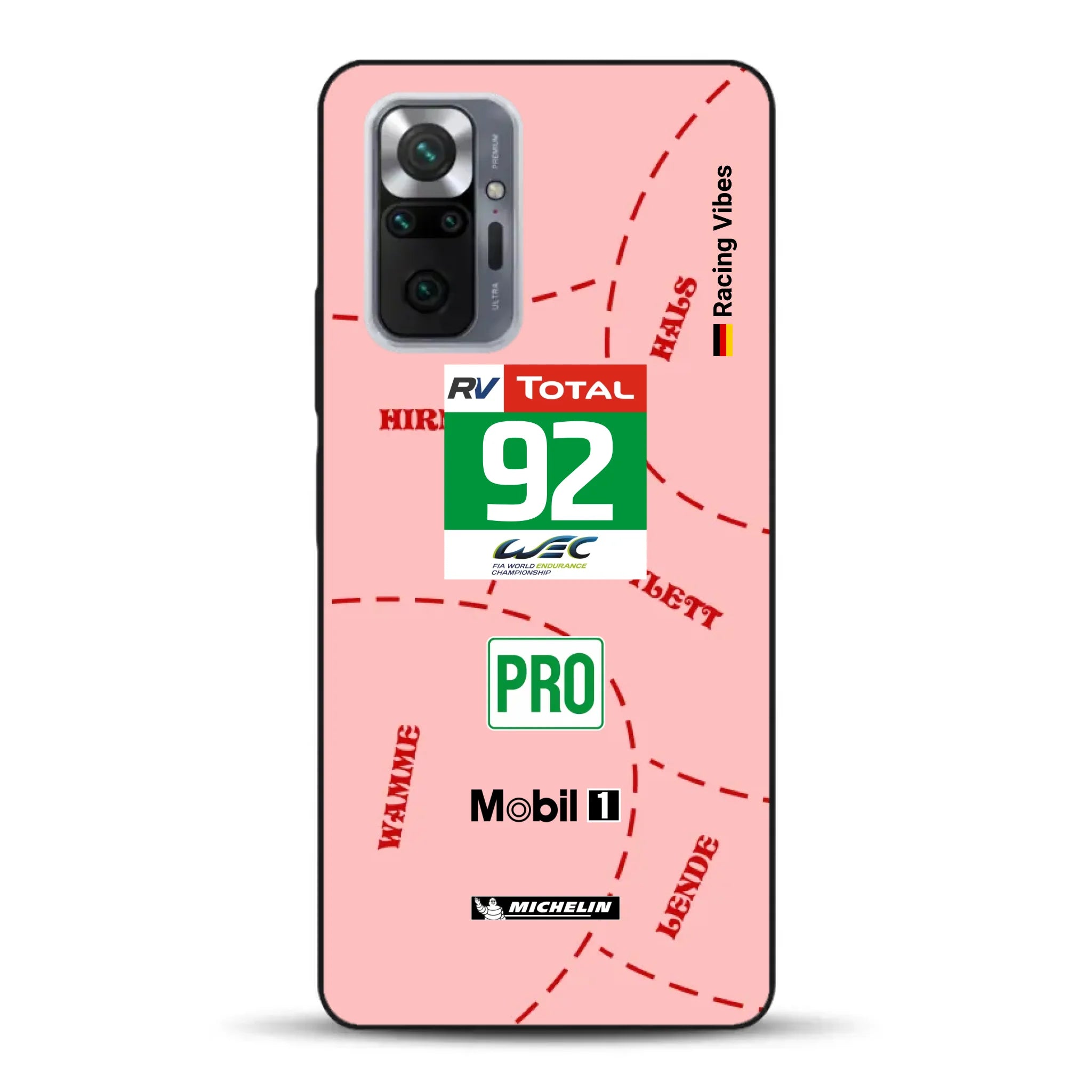 Pink Pig Porsche RSR Livery - Custodia per cellulare personalizzata per Xiaomi