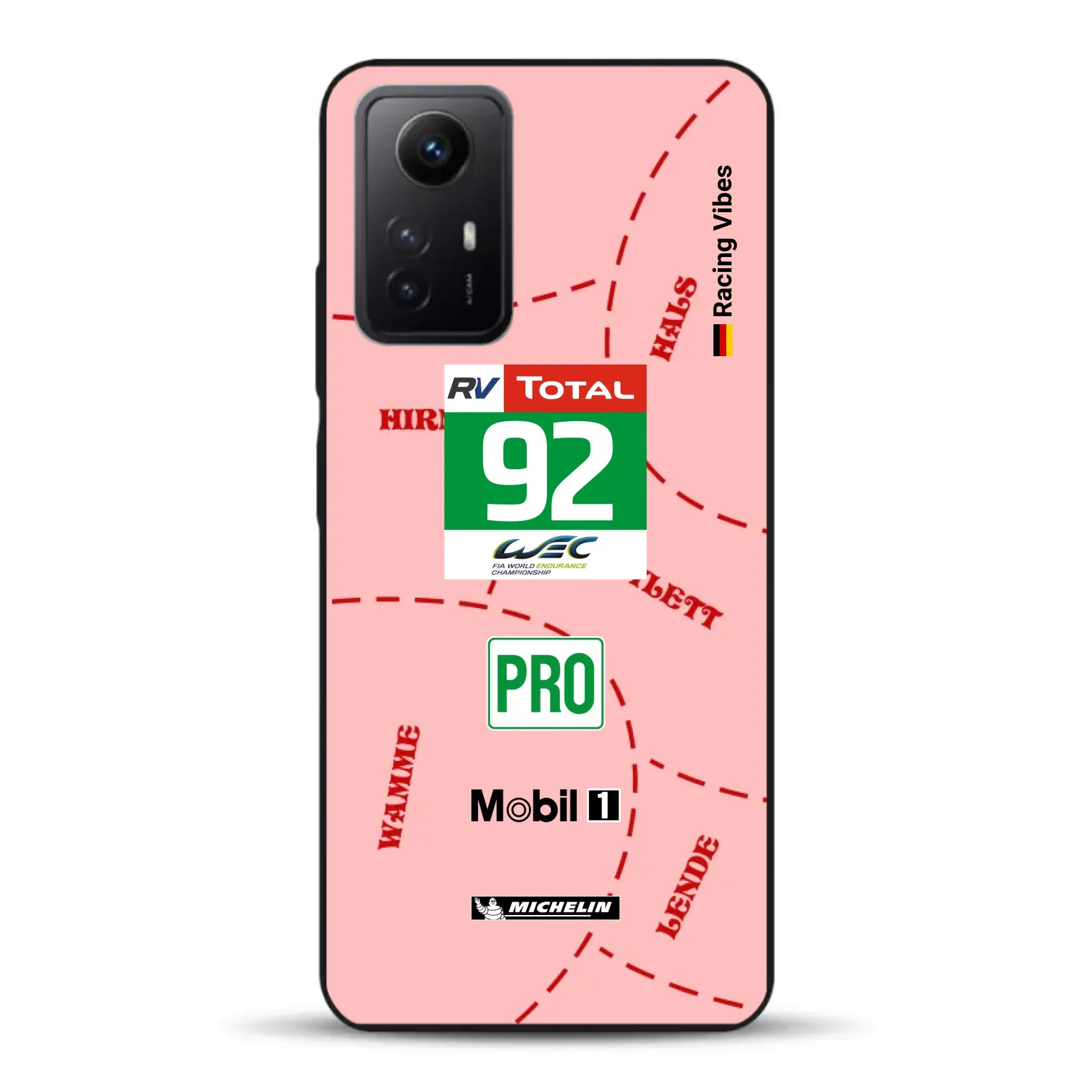Pink Pig Porsche RSR Livery - Custodia per cellulare personalizzata per Xiaomi