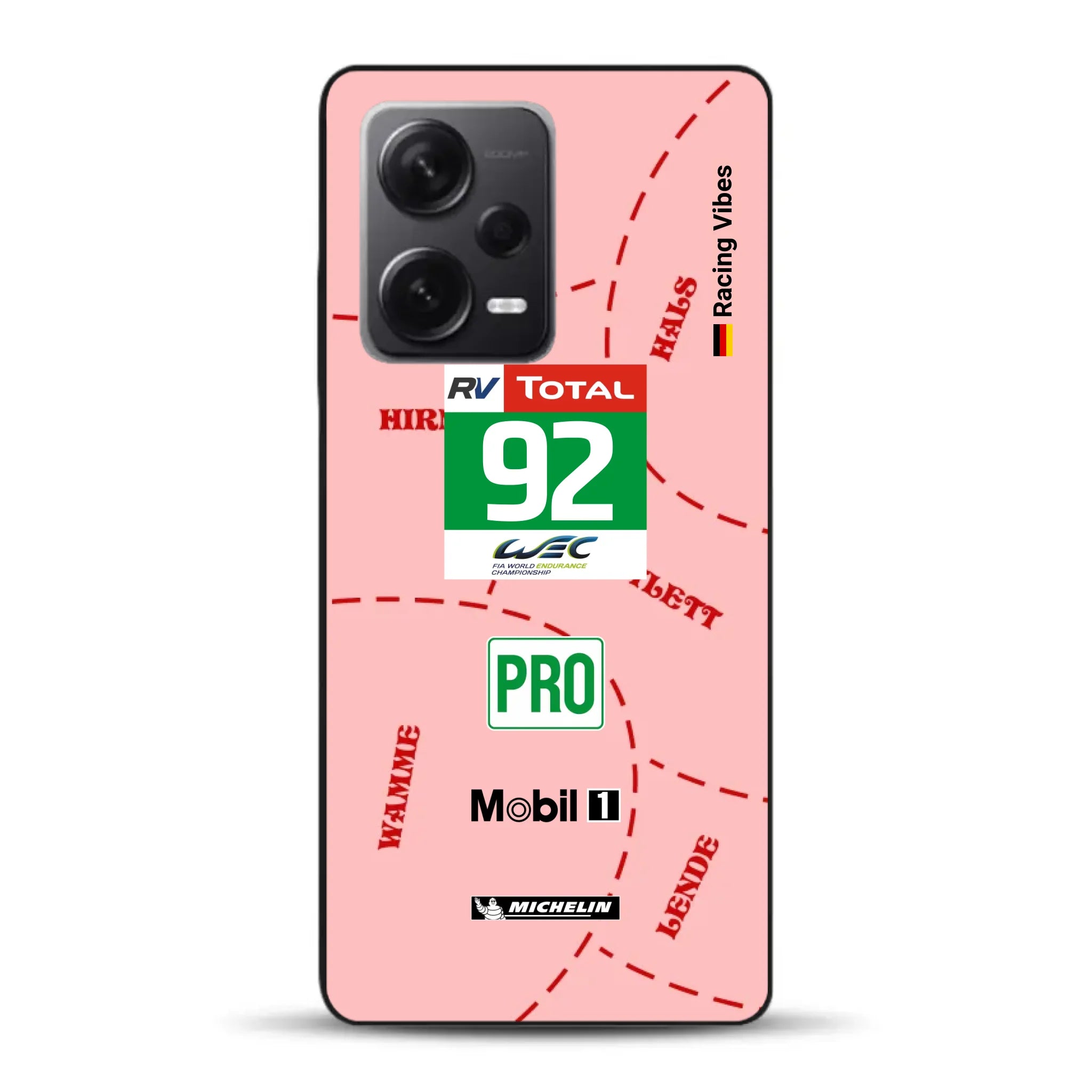 Pink Pig Porsche RSR Livery - Custodia per cellulare personalizzata per Xiaomi