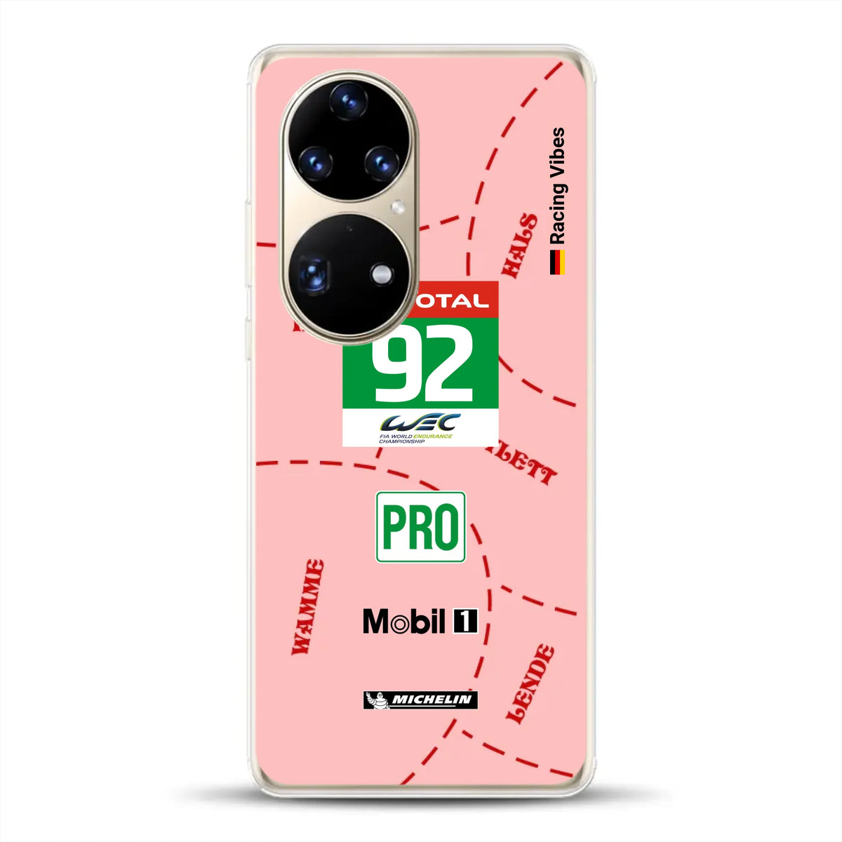 Pink Pig Porsche RSR Livery - Personnalisé coque pour Huawei