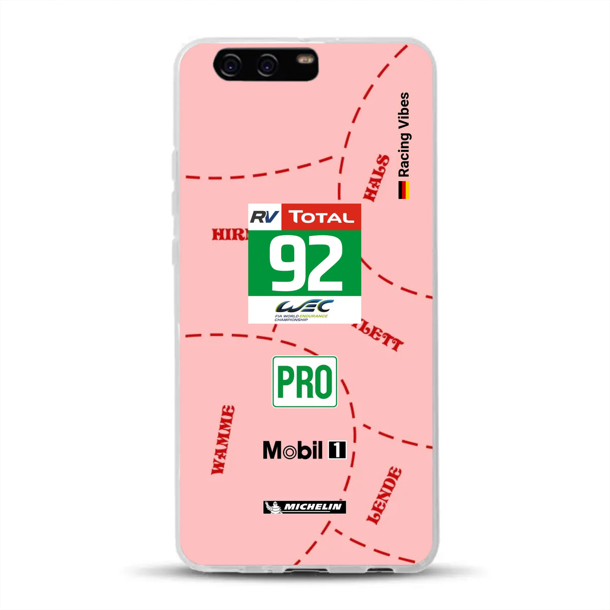 Pink Pig Porsche RSR Livery - Personnalisé coque pour Huawei